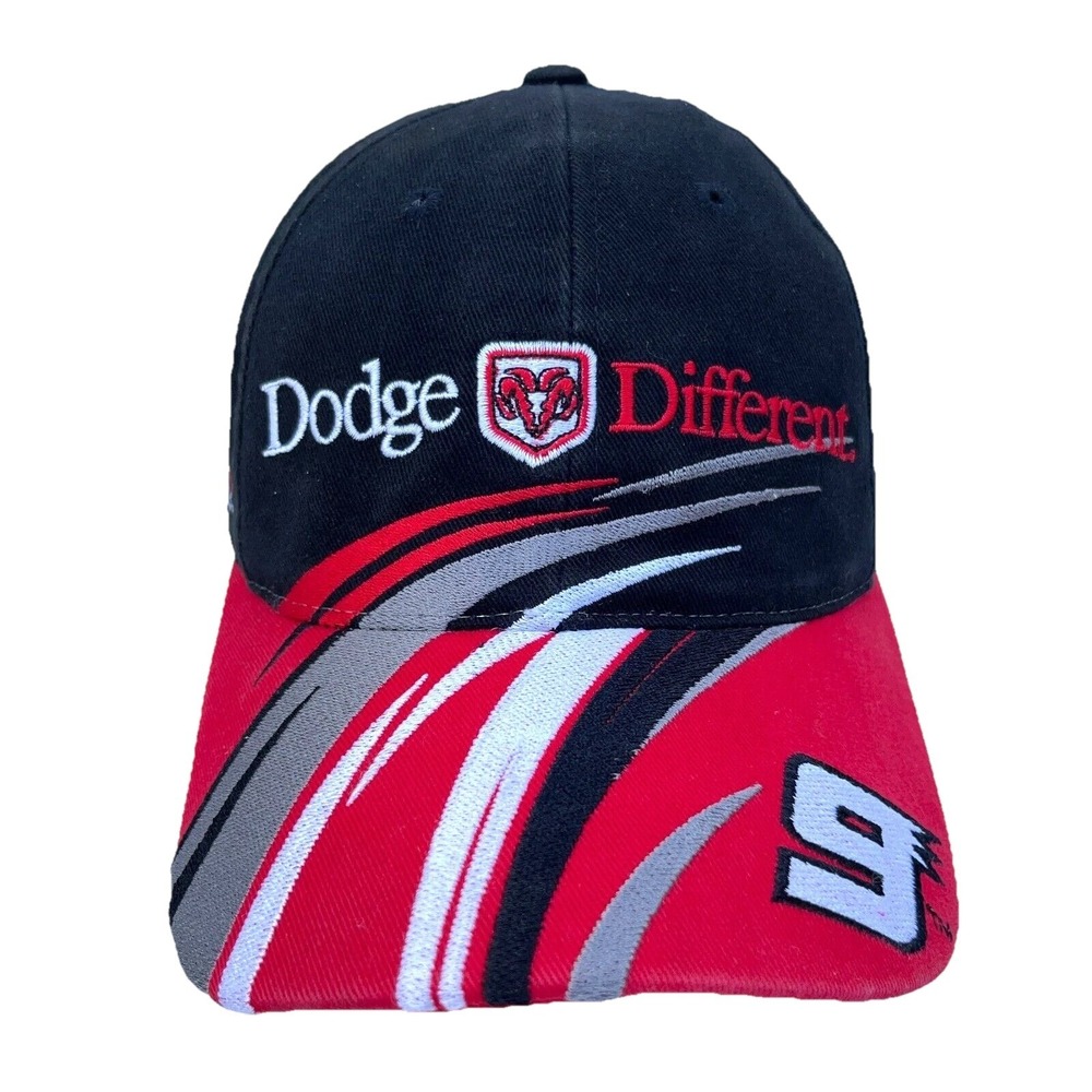 Vintage Nascar Hat Cap Snapback Bill Elliott Dodge Ram Racing Y2K Big Logo Truck